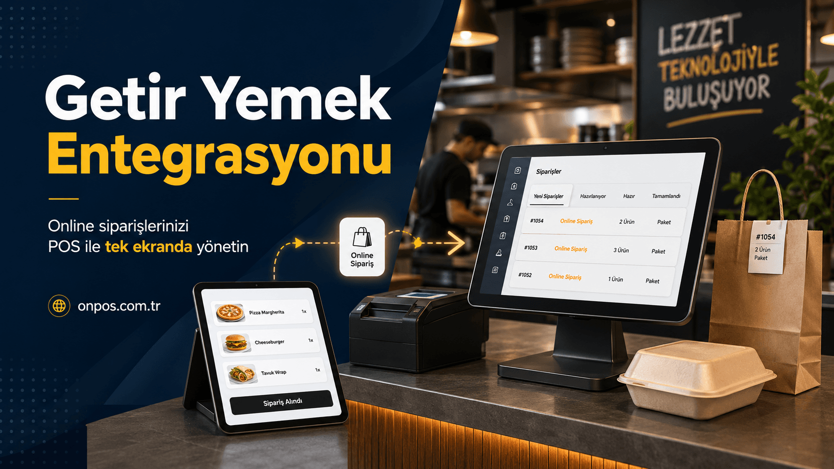 Onpos Getir Yemek Entegrasyonu - 1 Yıllık