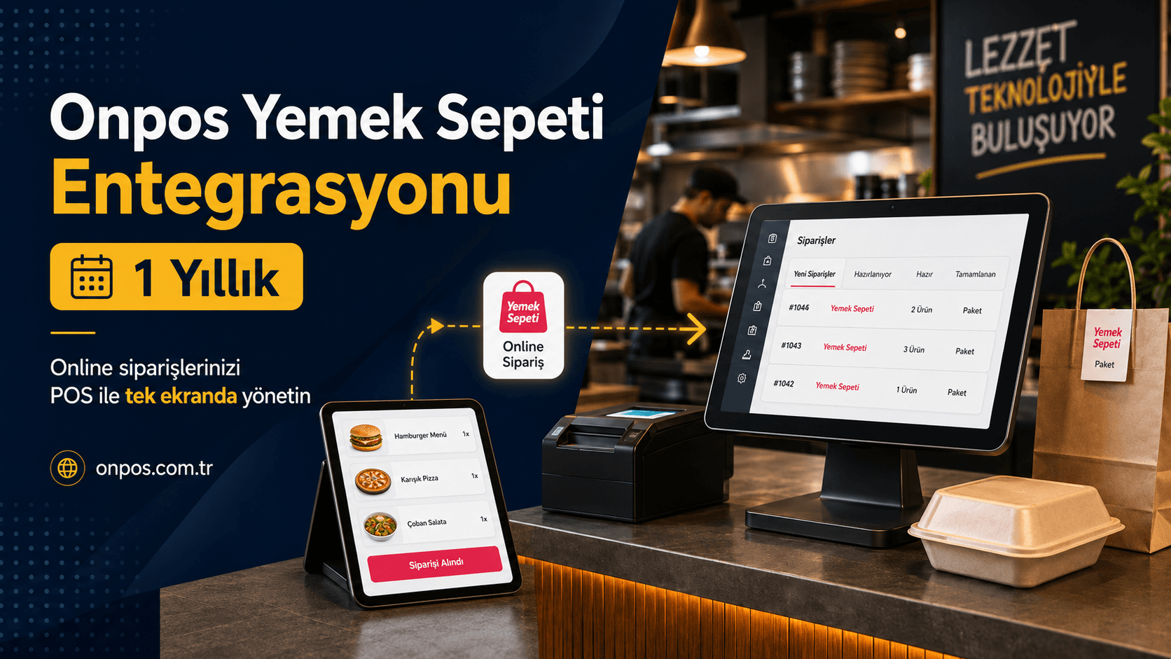 Onpos Yemek Sepeti Entegrasyonu - 1 Yıllık